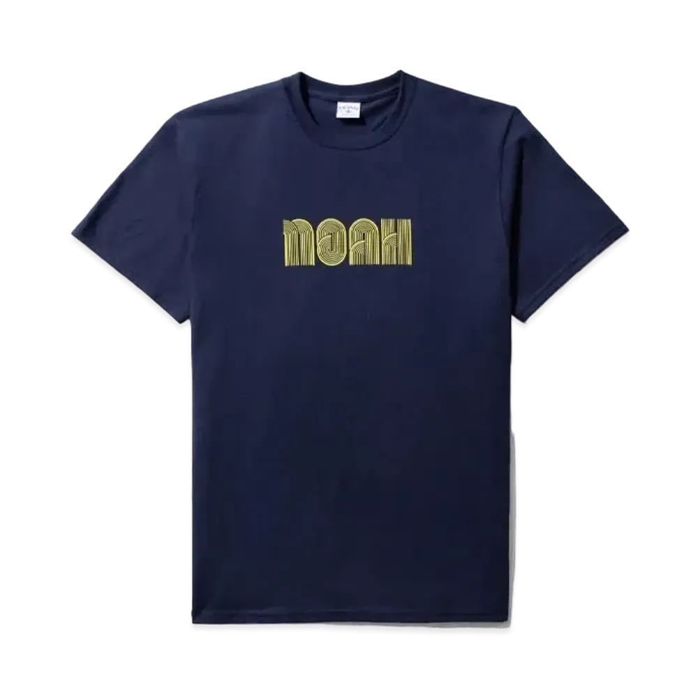 Noah Cascade Logo Tee "Navy"