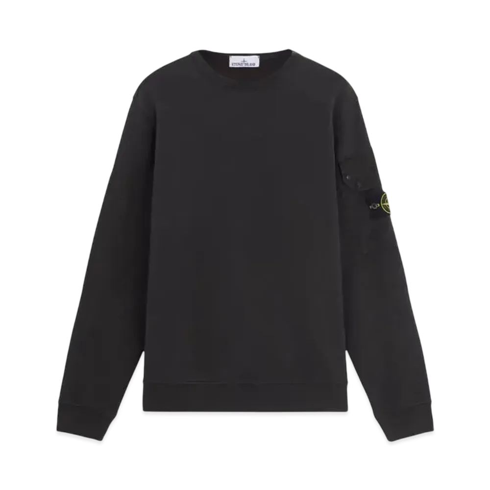 Stone Island 63920 Brushed Organic Cotton Fleece "Lead Gray"
