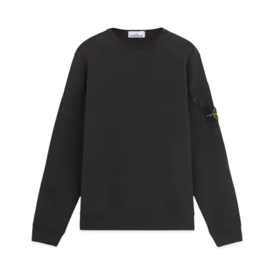 Stone Island 63920 Brushed Organic Cotton Fleece "Lead Gray"