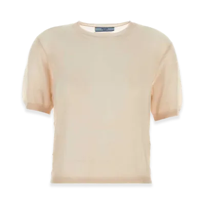PRADA Women's Skin Cashmere Sweater "Beige"
