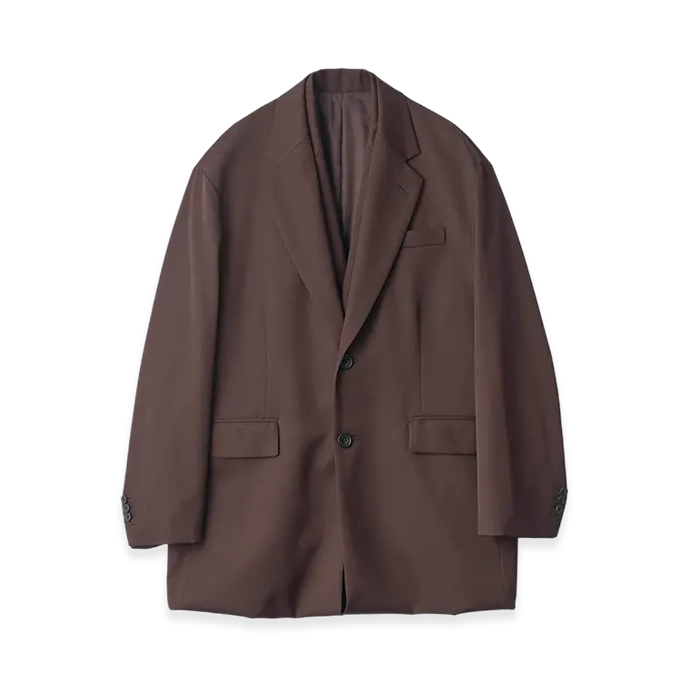 ssstein Oversized Layered Combination Jacket "Dark Brown"