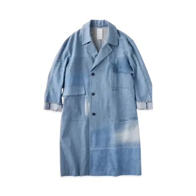 KURO Remake Denim Military Mark Coat "Indigo"