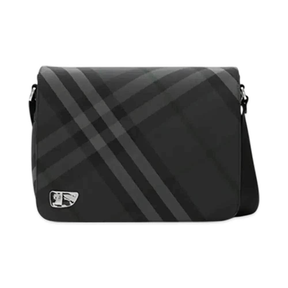 Burberry Grid Messenger Bag "Charcoal"