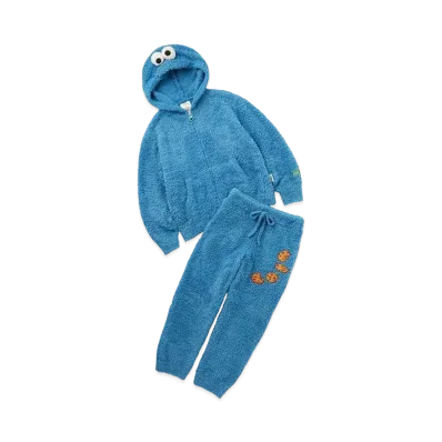 GELATO PIQUE x Sesame Street Homme Cookie Monster Parka & Long Pants Set "Blue"