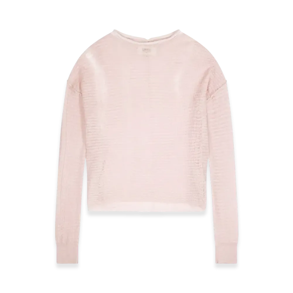 MM6 Maison Margiela Women's Distressed Sweater "Pink"