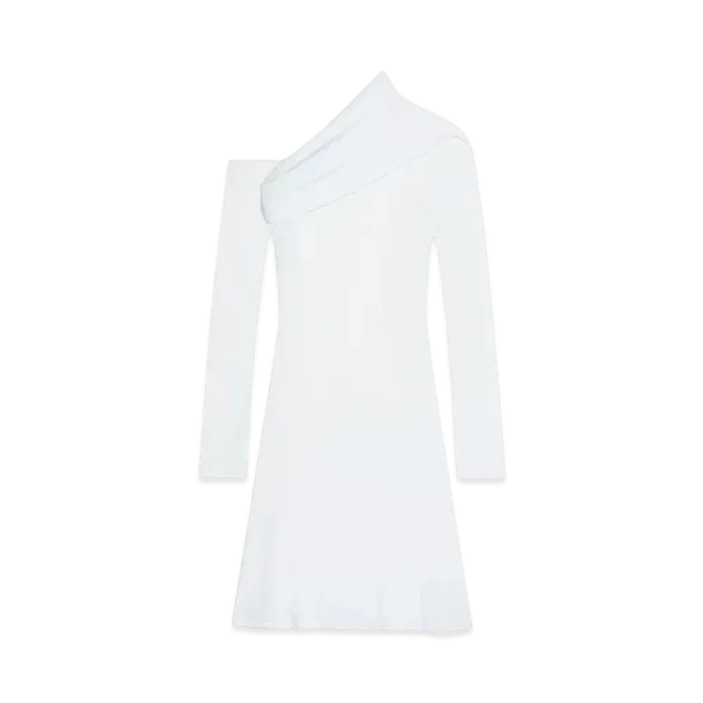 Courreges Twist Crepe Mini Dress "Iceberg"