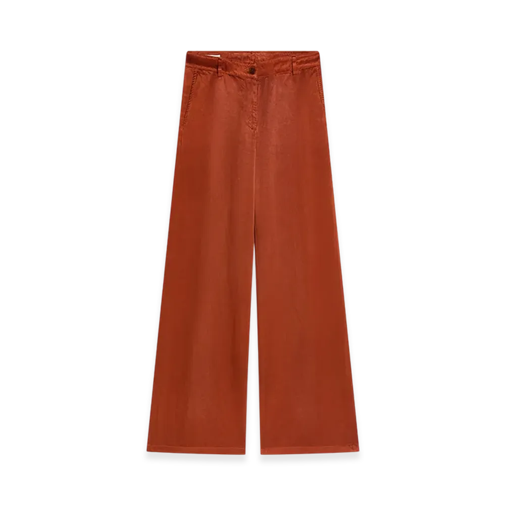 DRIES VAN NOTEN Women's Overdyed Pants "Rust"