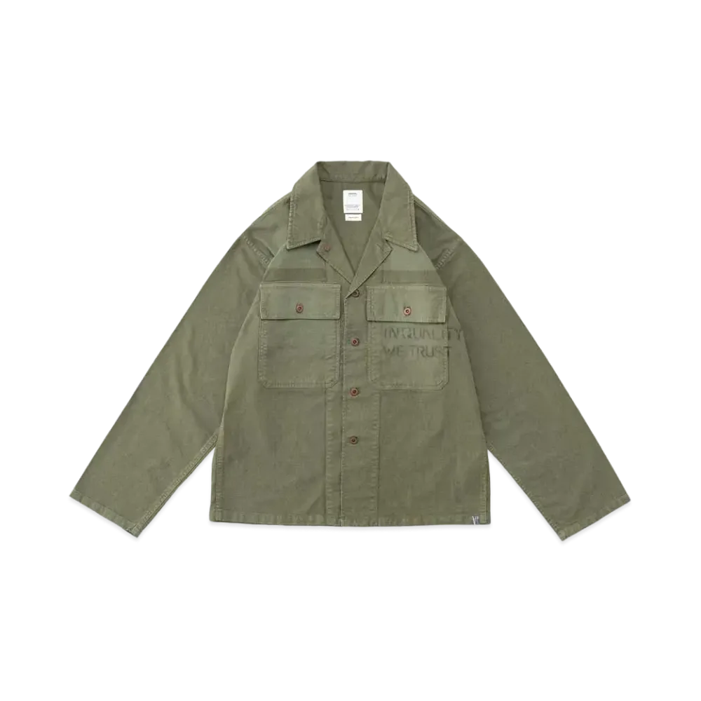 visvim CARDWELL SHIRT L/S DMGD "Olive"