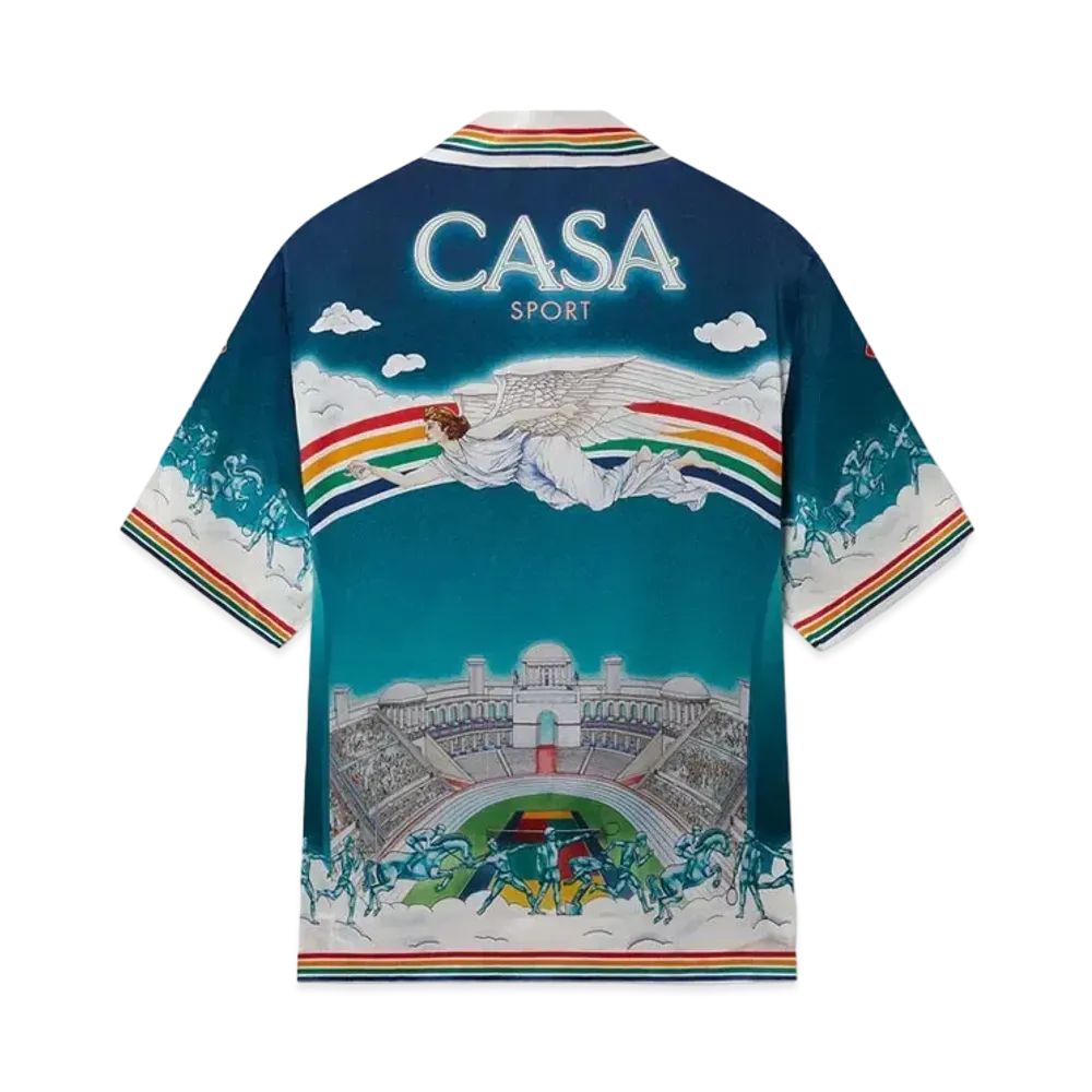 Casablanca La Deesse Du Stade Silk Shirt "Multi"