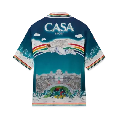 Casablanca La Deesse Du Stade Silk Shirt "Multi"