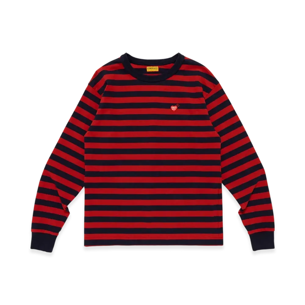 HUMAN MADE Striped L/S T-Shirt "Red"
