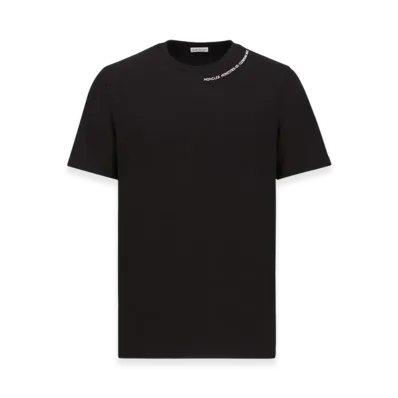 MONCLER Embossed Logo Cotton T-Shirt "Black"