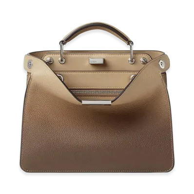 FENDI Peekaboo Iseeu Small Leather Bag "Brown"