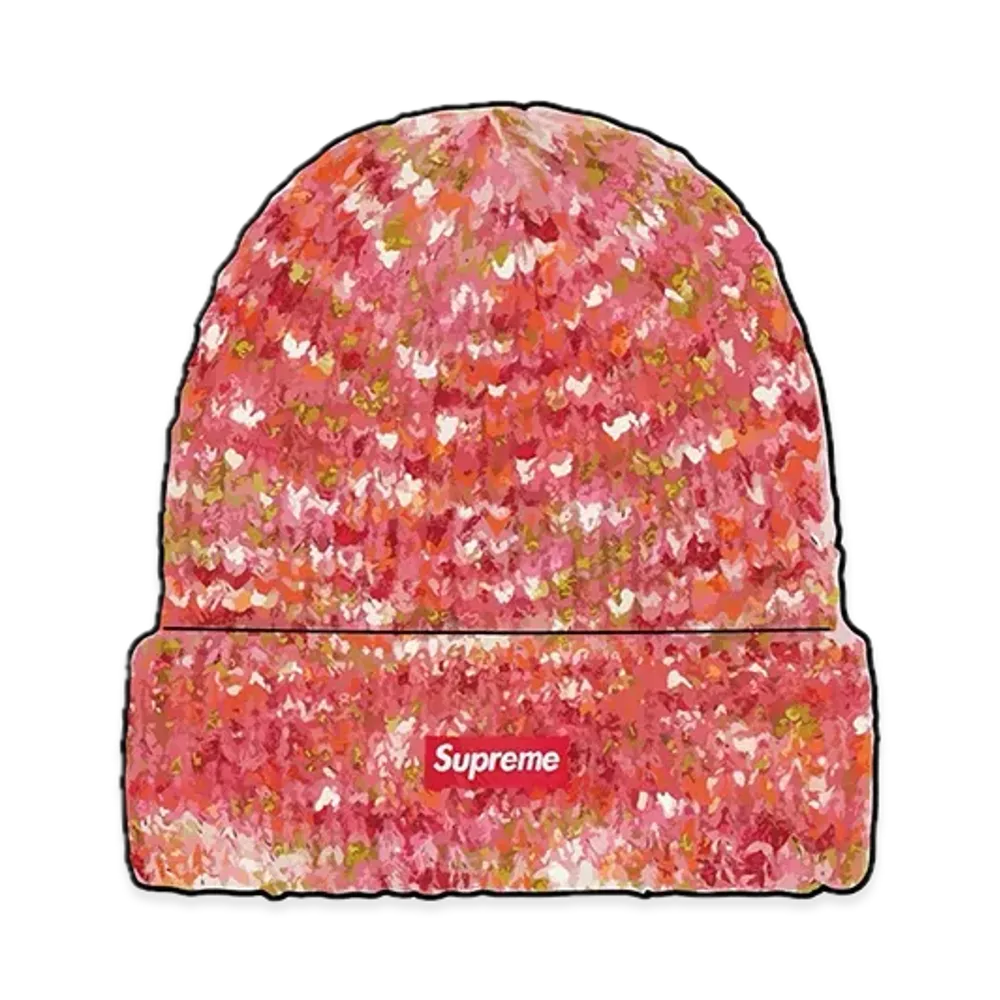 Supreme Space Dye Beanie "Red"