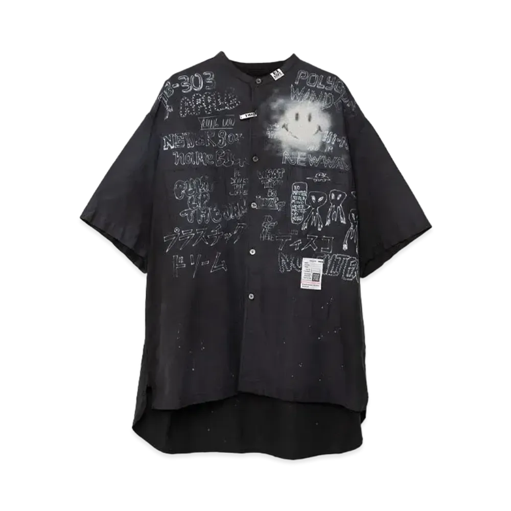 Maison MIHARA YASUHIRO Distressed Half-sleeve Shirt "Black"