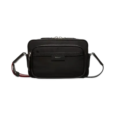 Bally Code Crossbody Bag in Nylon "Black"