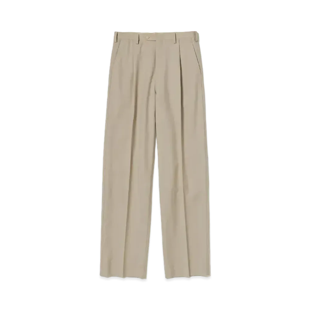 AURALEE Tropical Wool Kid Mohair Slacks "Ivory"