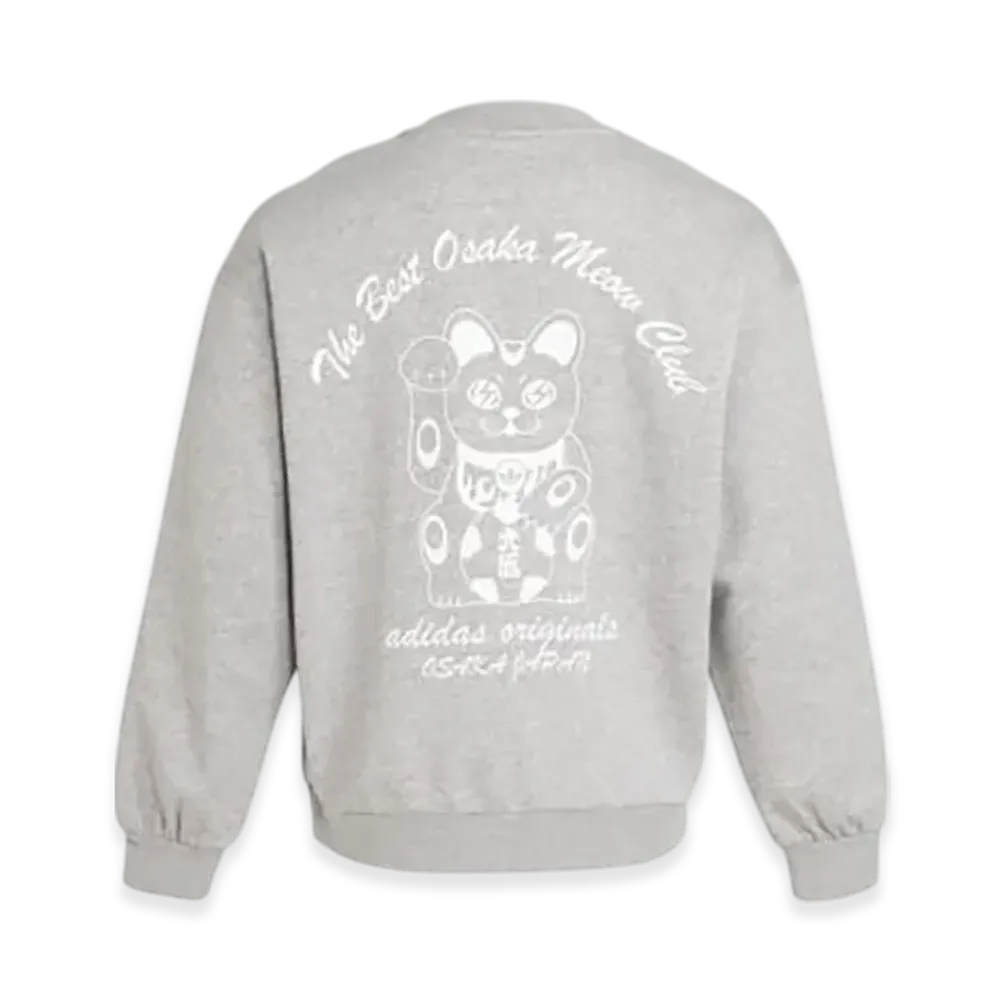 adidas Osaka Maneki-neko Crewneck Sweatshirt "Medium Grey Heather"