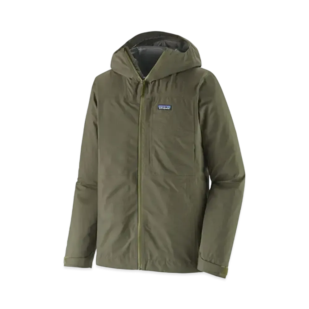 patagonia Men's Boulder Folk Rain Jacket "Basin Green"