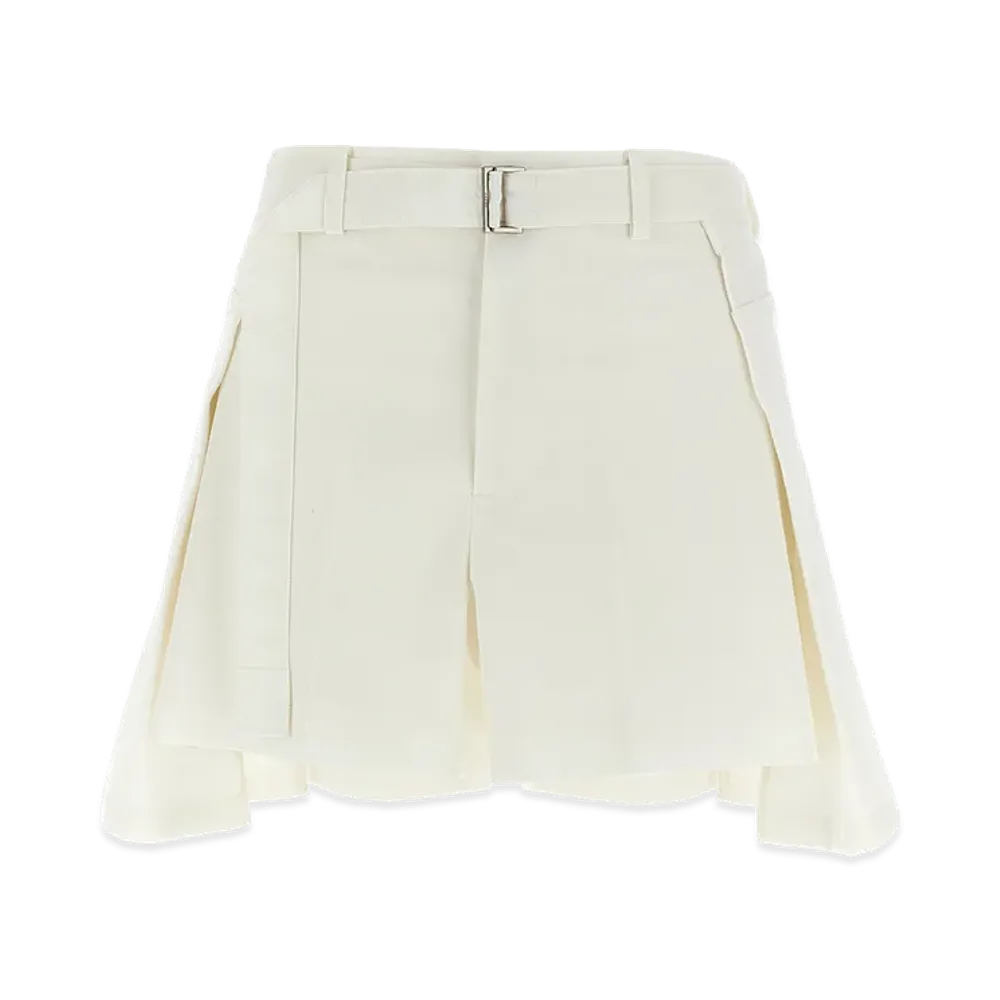 sacai Women's Wool Insert Shorts "White"