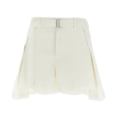 sacai Women's Wool Insert Shorts "White"