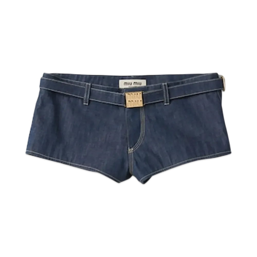 MIU MIU Women's Denim Shorts "Navy"