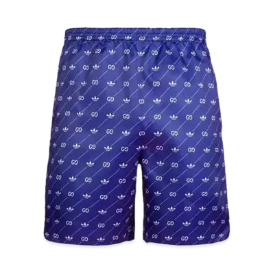 adidas Gucci Trefoil Print Shorts "College Purple"