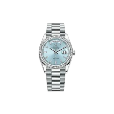 ROLEX Day-Date 36 Ice Blue Dial 128396TBR