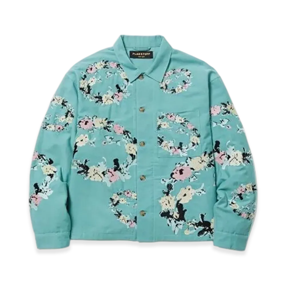 F-LAGSTUF-F Flower Embroidery Jacket "Mint"