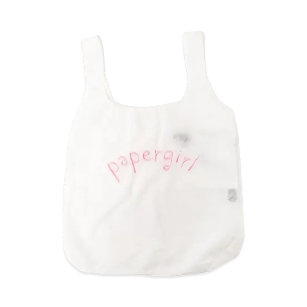 papergirl x BEAMS Packable Tote Bag "White"