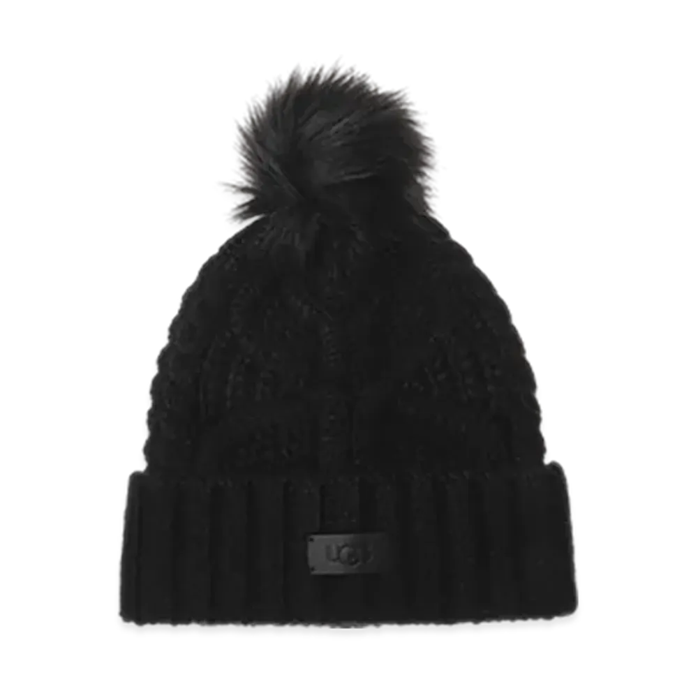 UGG Australia Cable Beanie With Pom "Black"