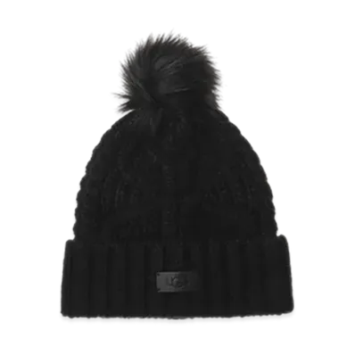 UGG Australia Cable Beanie With Pom "Black"