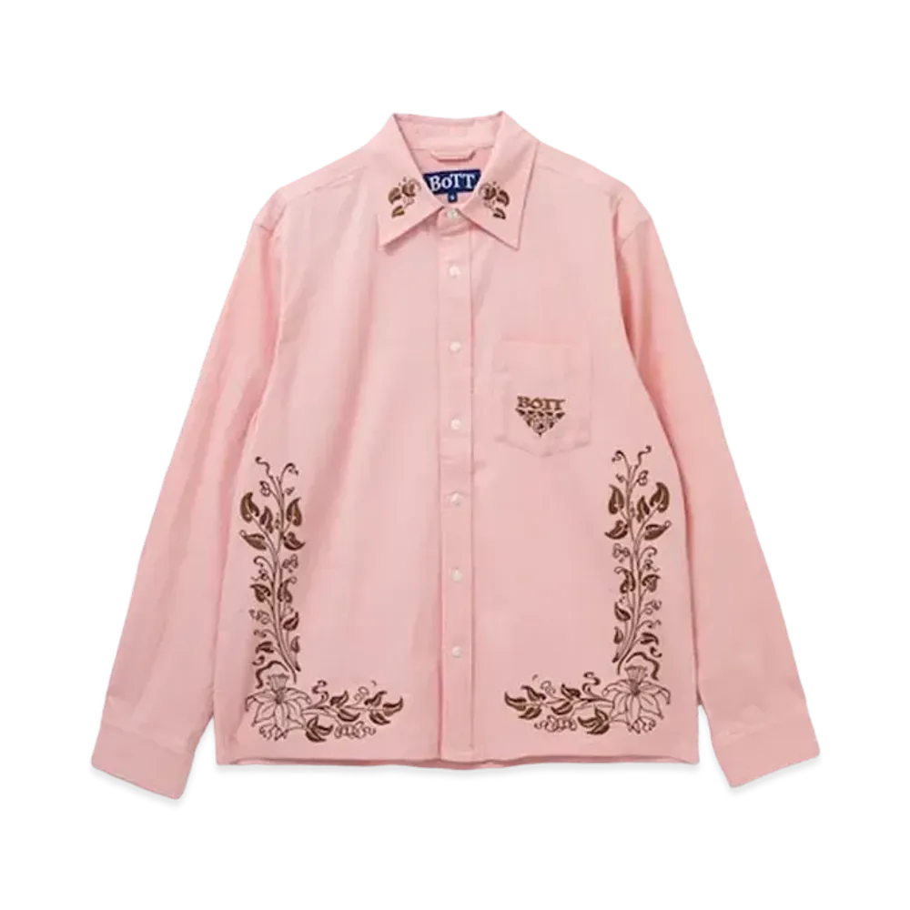 BoTT Embroidered Seersucker Shirt "Pink"