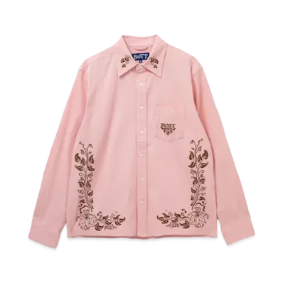 BoTT Embroidered Seersucker Shirt "Pink"