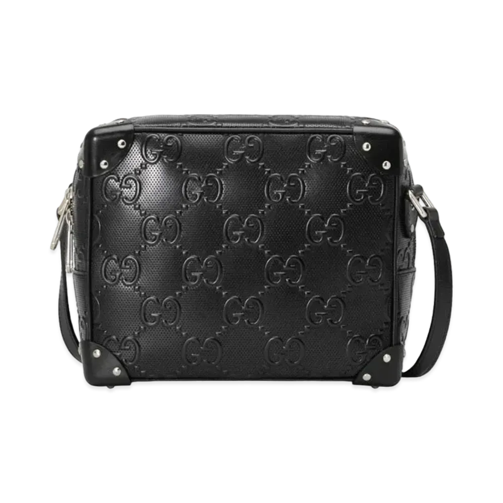 GUCCI GG Emboss Shoulder Bag "Black"
