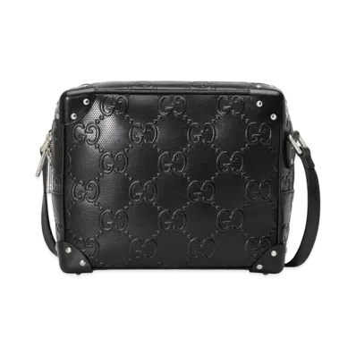 GUCCI GG Emboss Shoulder Bag "Black"