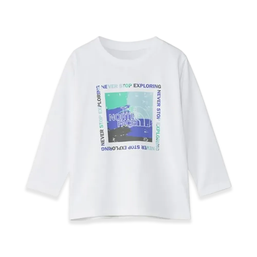 The North Face Toddler L/S ES Getmotted Graphic Tee Kids "White"