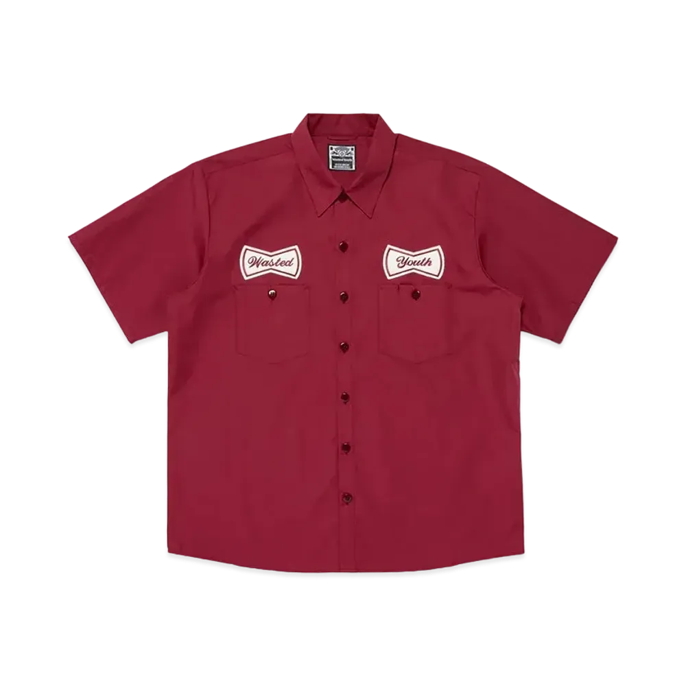Wasted Youth Work Shirt S/S "Burgundy" / VERDY