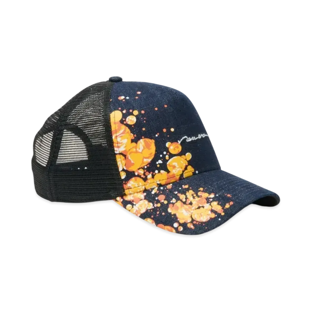 NEW ERA 9Forty A-Frame Tracker Splash Script Logo Non-Wash Denim "Navy"