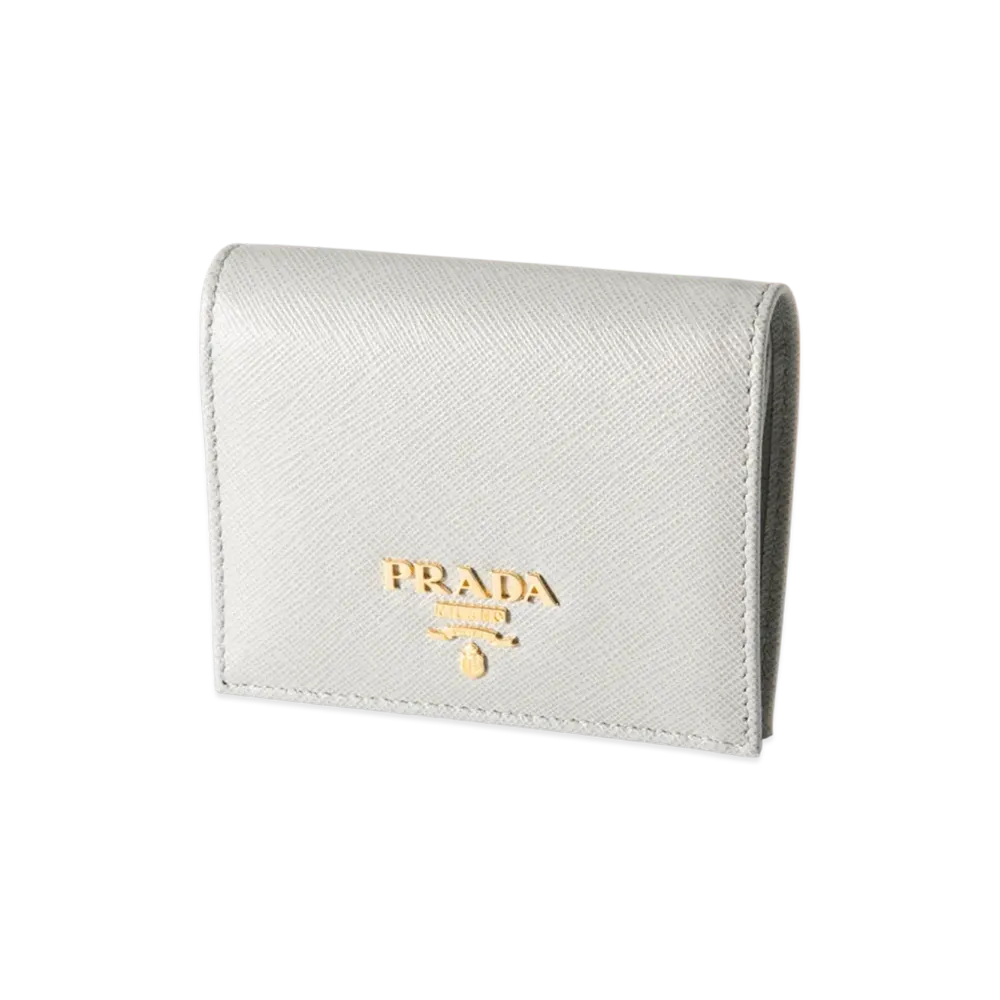 PRADA Saffiano Coin Wallet "Gray"