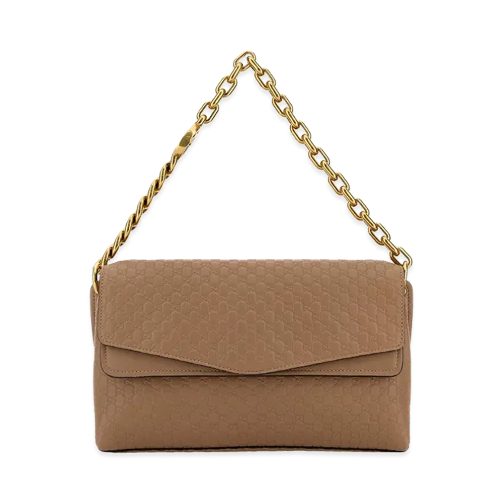 GUCCI Women's Biscuit Leather Medium Shoulder Bag "Camel"