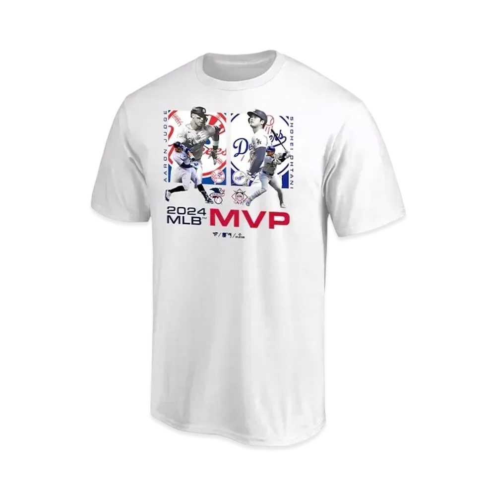 MLB Fanatics Dodgers Shohei Ohtani x Yankees Aaron Judge MVP 2024 Collaboration T-Shirt "White"