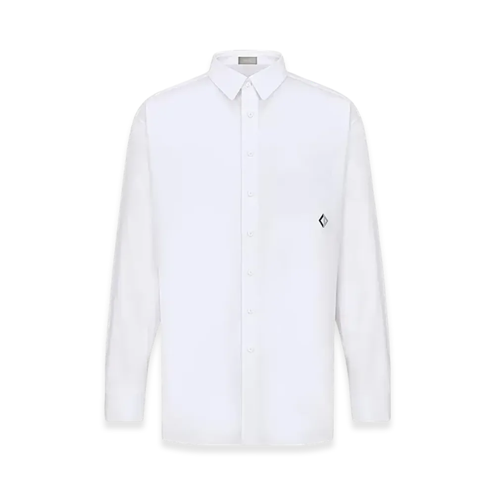 Dior Logo Embroidered Shirt "White"