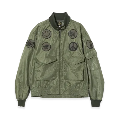 NEEDLES G8 Jacket Python Jacquard Sateen "Olive"