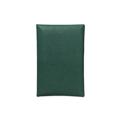 Hermes Calvi Card Holder "Vert Cyprès"