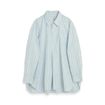 OUR LEGACY Popover Shirts "Sonic Blue Stripe"