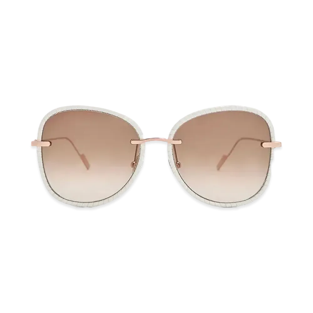 CHARLES & KEITH Blade-Rim Butterfly Sunglasses "Cream"