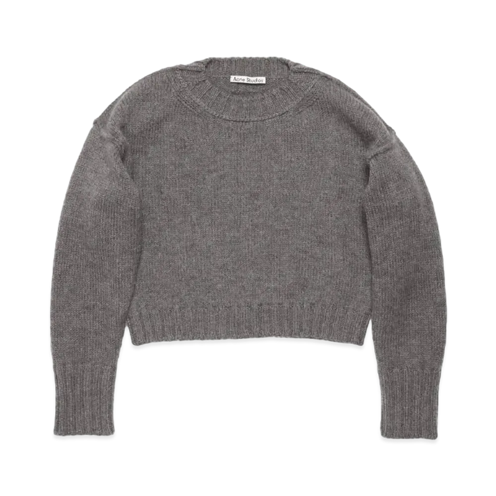Acne Studios Crew Neck Wool Sweater "Dark Gray"