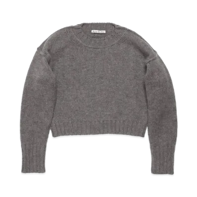 Acne Studios Crew Neck Wool Sweater "Dark Gray"