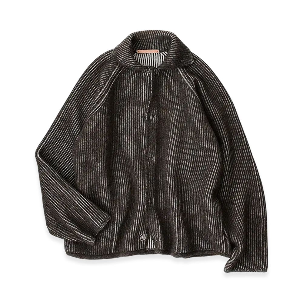 NICENESS Snafu Snap Cardigan "Gray/Khaki"